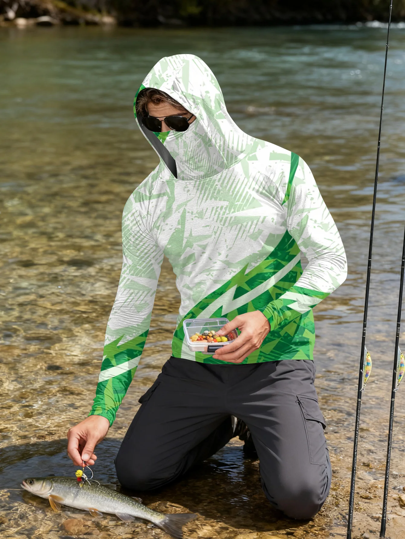 Herren-Anglerhemd mit Kapuze,  – Outdoor Hunting Prints Bewertung und Preis
